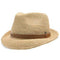 Walrus Hats Crocheted Raffia Straw Fedora Hat w/ Band